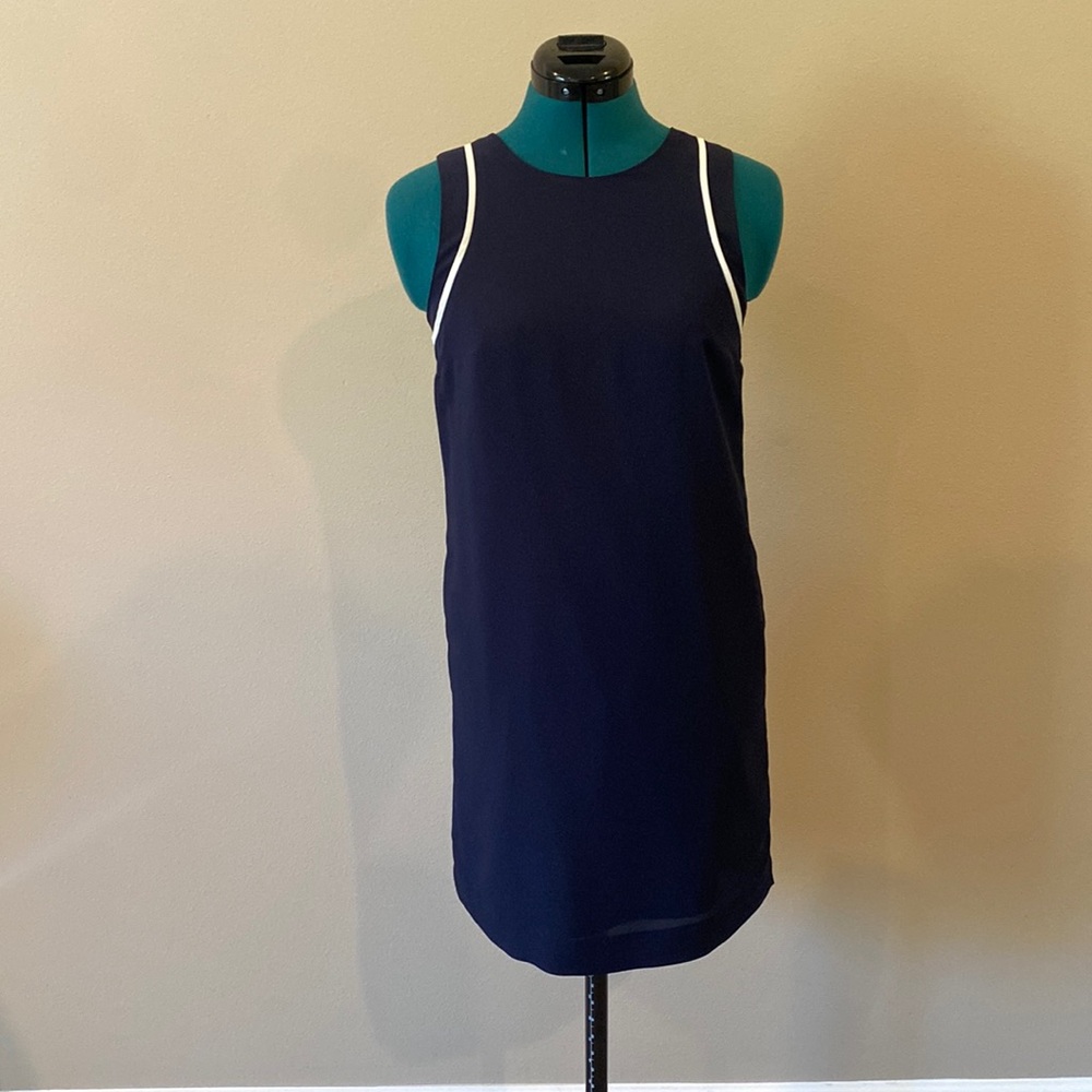 Banana Republic dress in navy with white detail